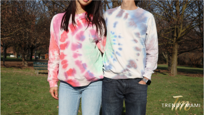 matching tie dye sweatshirt