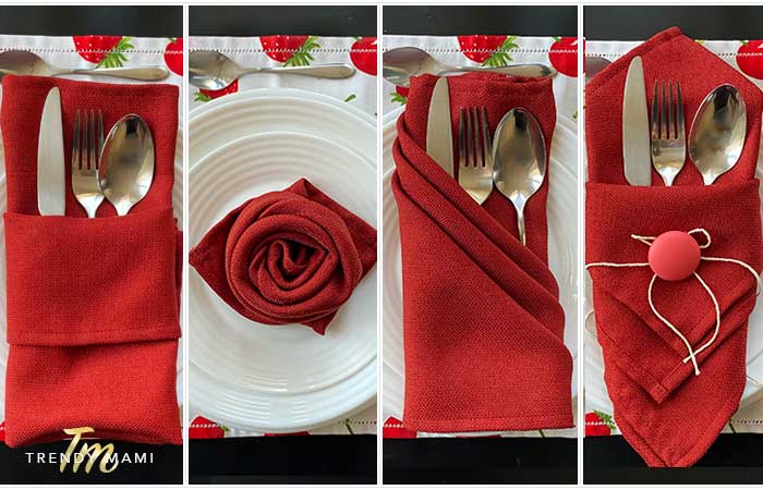 Fold napkins