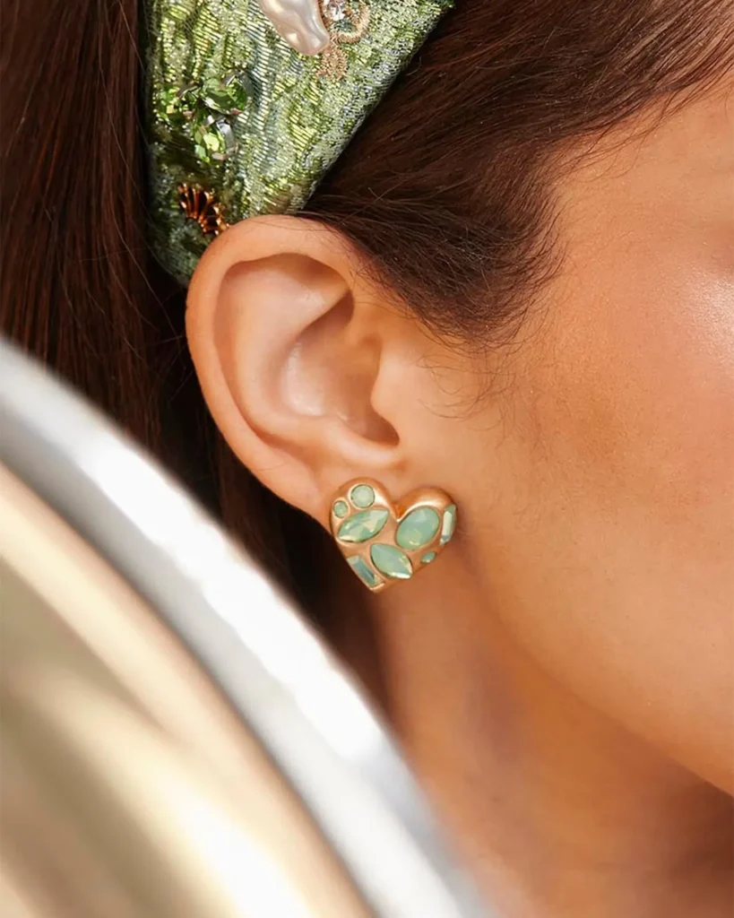 crystal heart earrings mother's day jewelry gifts