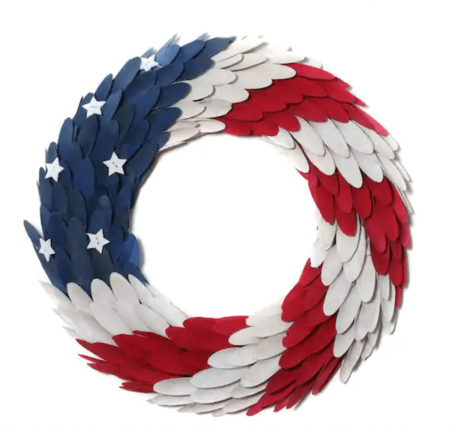 18 in. Red, White and Blue Wings Wreath