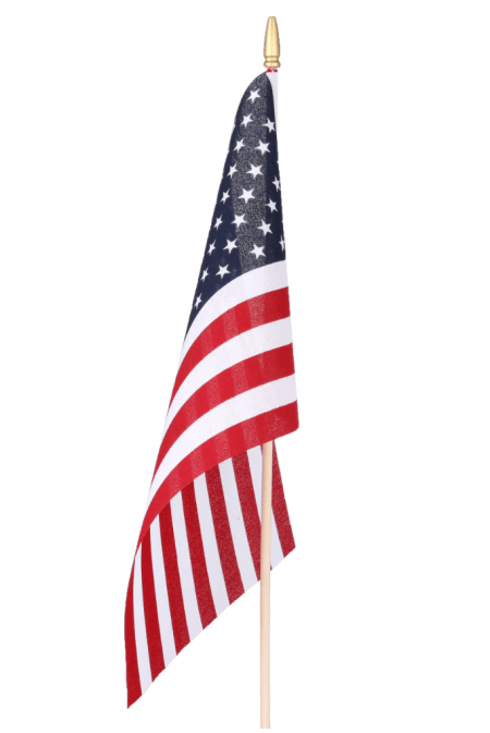 8 in. x 12 in. Polycotton U.S. Hand Flag