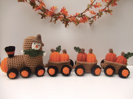 The Pumpkin Express Crochet Pattern - Where to Buy Fall Decor