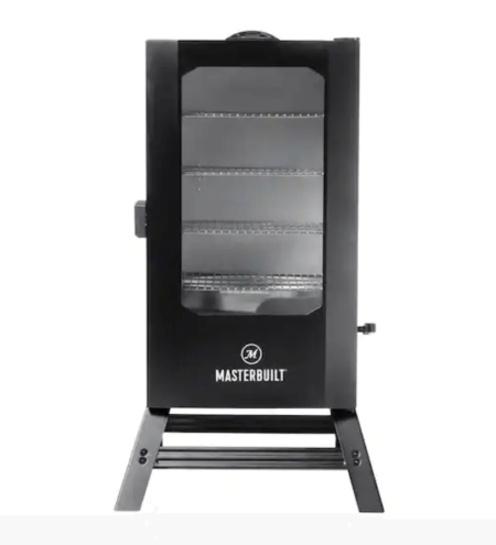 40 in. Digital Electric Smoker with Window and Legs in Black