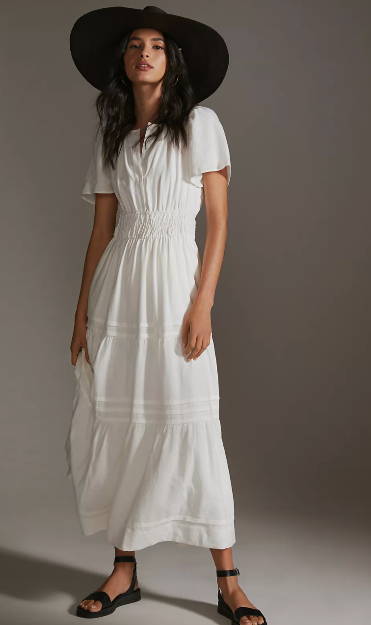 Linen maxi dress