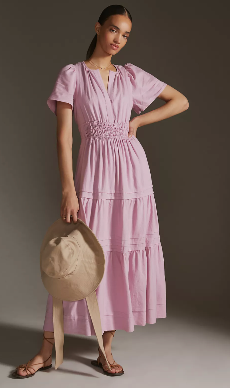 Linen maxi dress