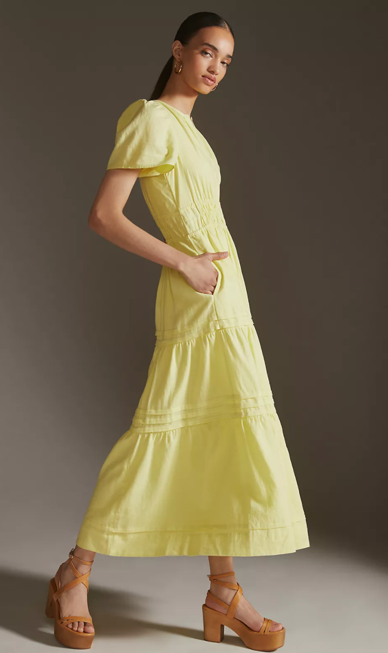 Linen maxi dress 