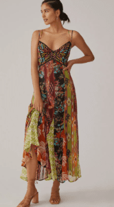 beach essentials - multi-print maxi dress