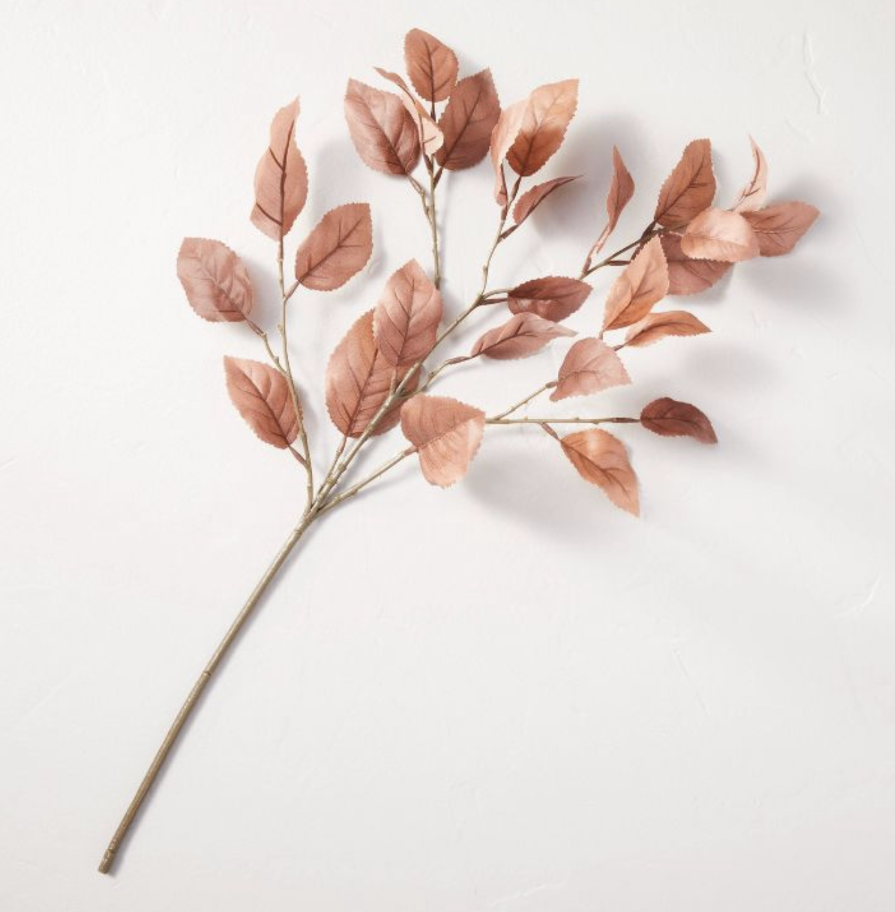 Faux Rusted Beech Leaf Stem - fall door decorations