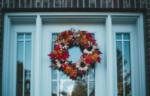 Autumn Wreath on Doors - Fall Door Decorations