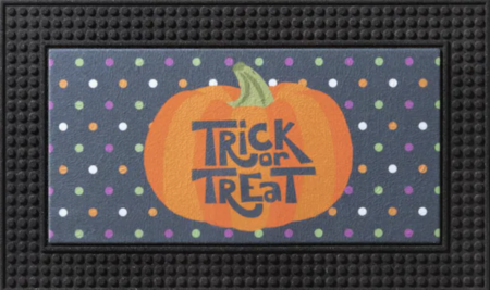 LED Halloween Polka Dots Pumpkin - Halloween outdoor mat