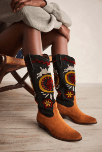 Roundhouse Stitch Boots - knee high cowboy boots for women