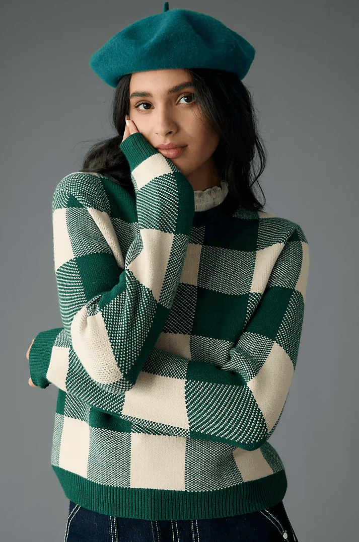 plaid sweater