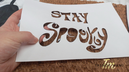 Stay Spooky Cutout - scary Halloween doormat