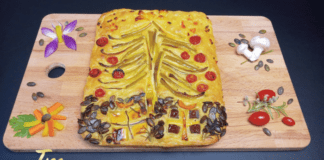 Christmas Focaccia Bread Art