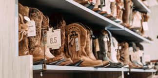 Cowboy Boots on Shelves - knee high cowboy boots for women