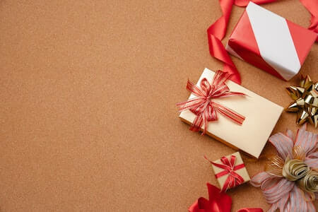 Close-Up Shot of Christmas Gift Boxes