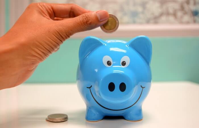 Person Putting Coin in a Piggy Bank - planning for recession