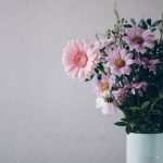 Pink Flowers in White Vase - spring home decorating ideas