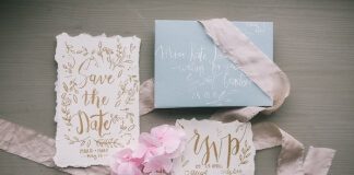 Save the Date Invitation on the Table - best font for wedding invitations
