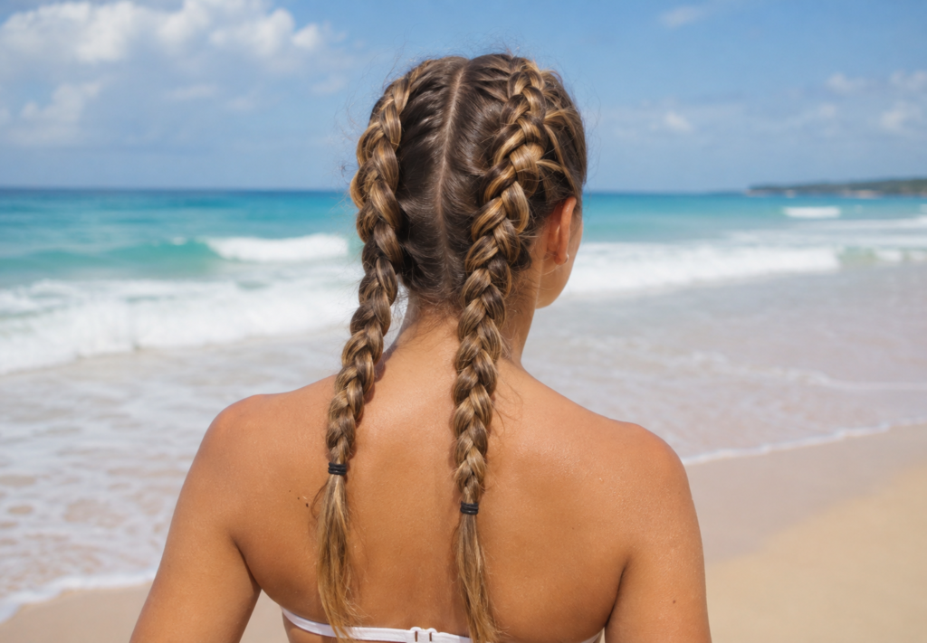 beach hairstyles that last easy beach hairstyles double french braids