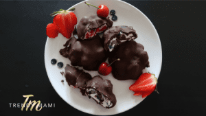 Chocolate covered blueberries