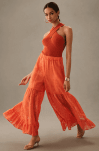 By Anthropologie Chiffon Palazzo Pants - palazzo pants outfits