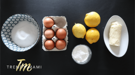 making lemon curd custard ingredients