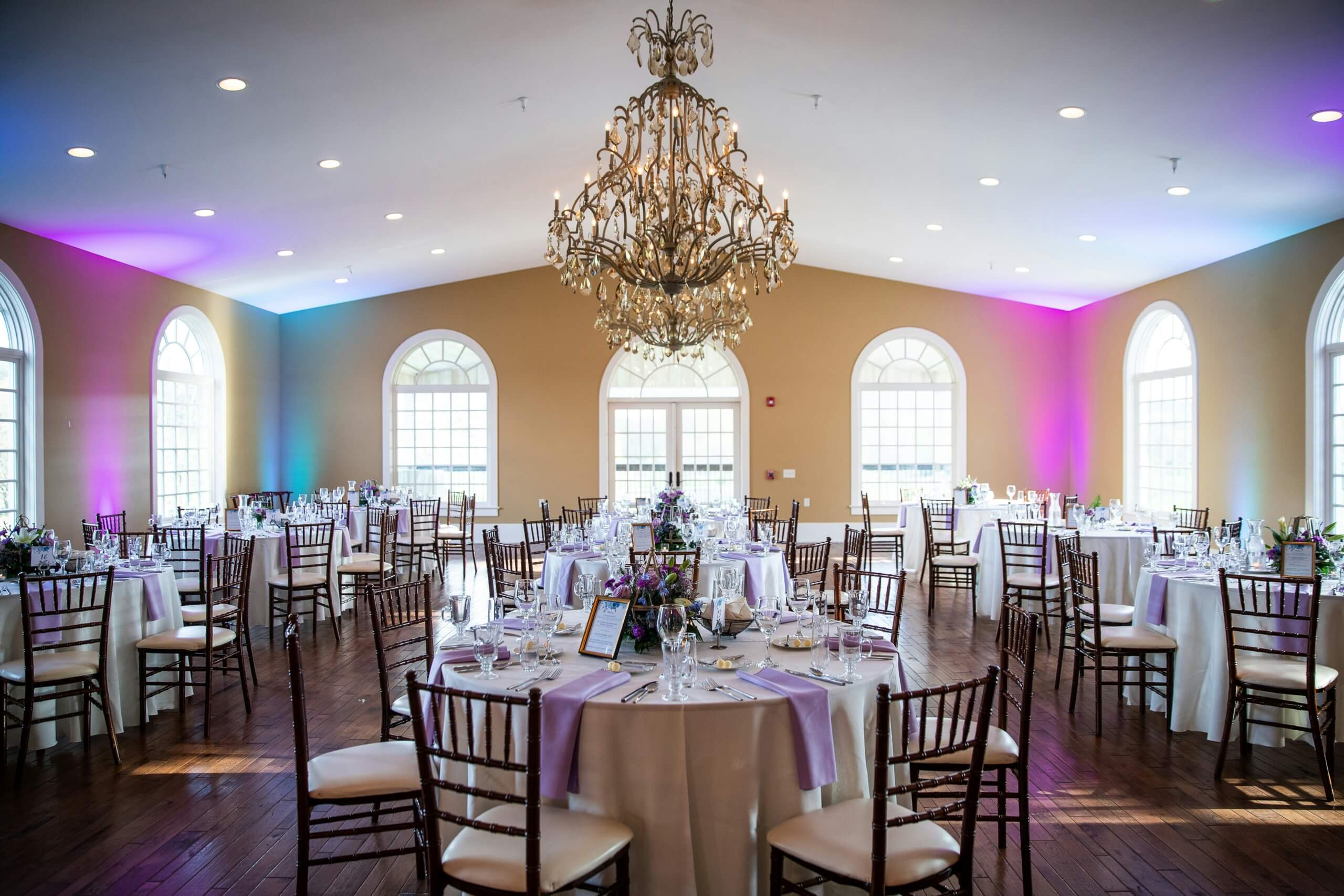 cohesive wedding look - venue reception