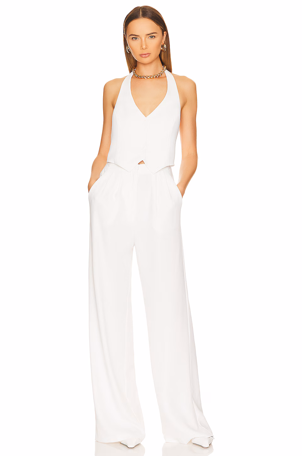 graduation fashion - white jumpsuit