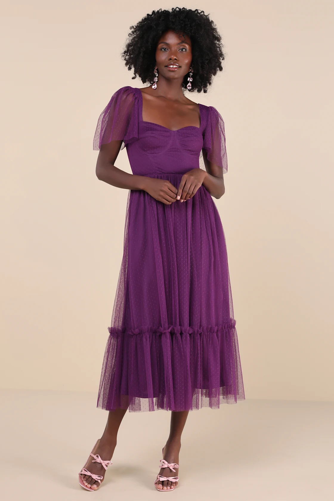 graduation fashion - purple tulle dress