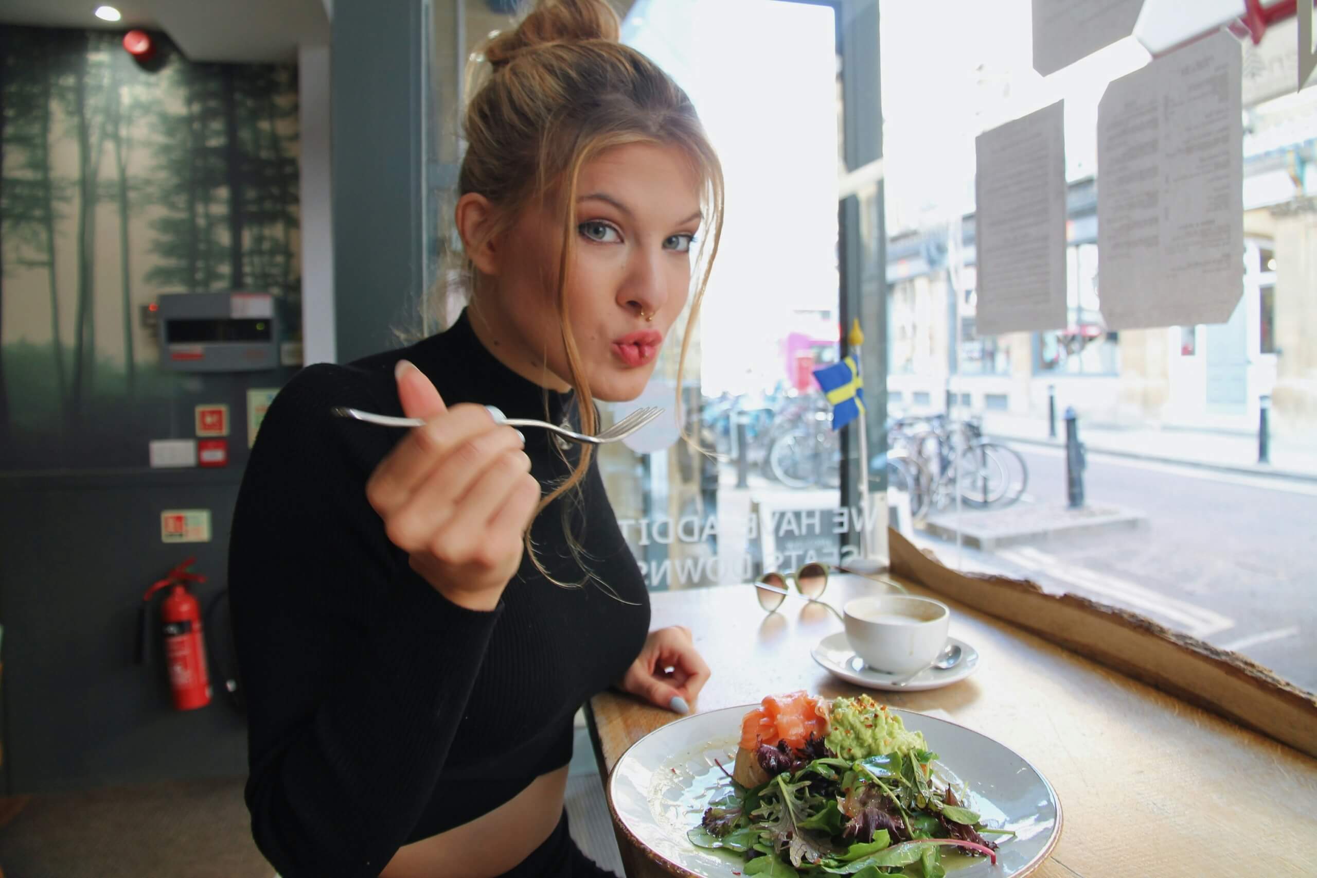 gastronomic getaways - woman eating