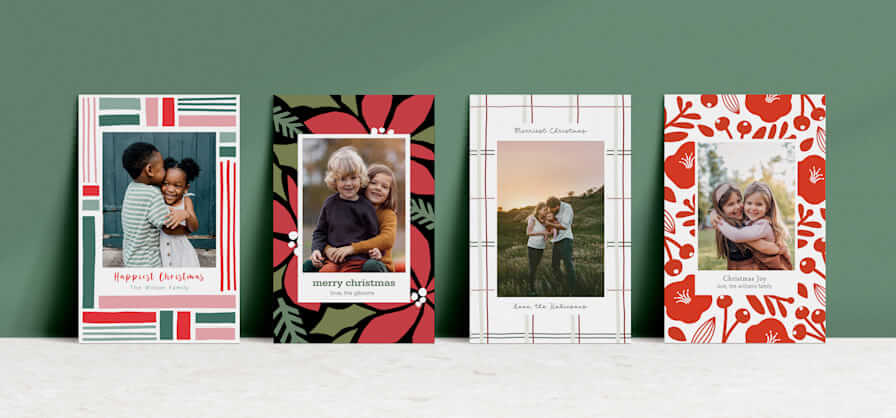 best holiday cards lined up