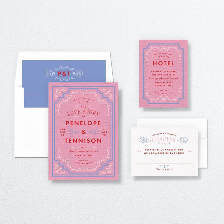 bridgerton wedding stationary