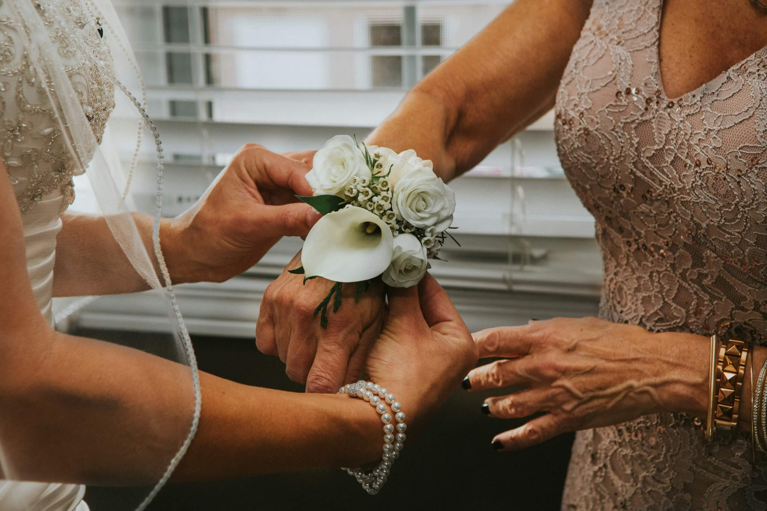 wedding personalized details - MOB corsage