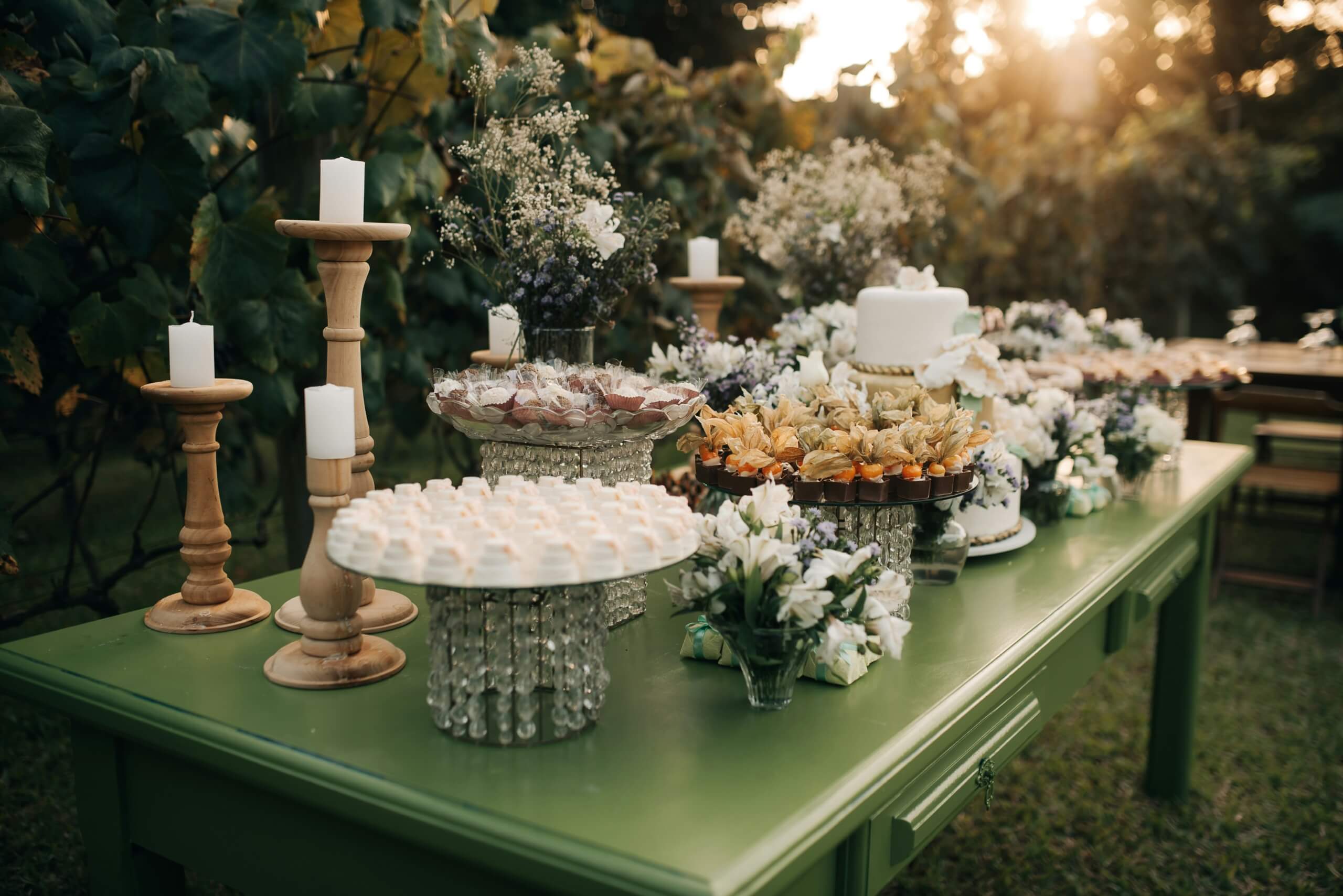 Wedding Table Decorations - dessert table