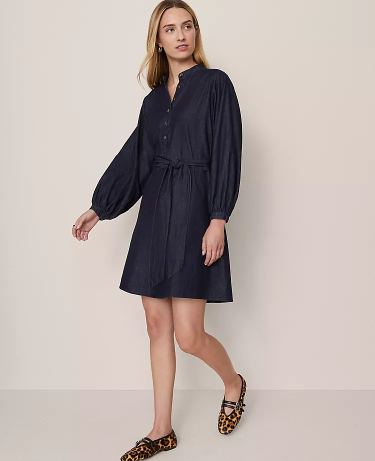 chambray dress - ann taylor fall weekend collection