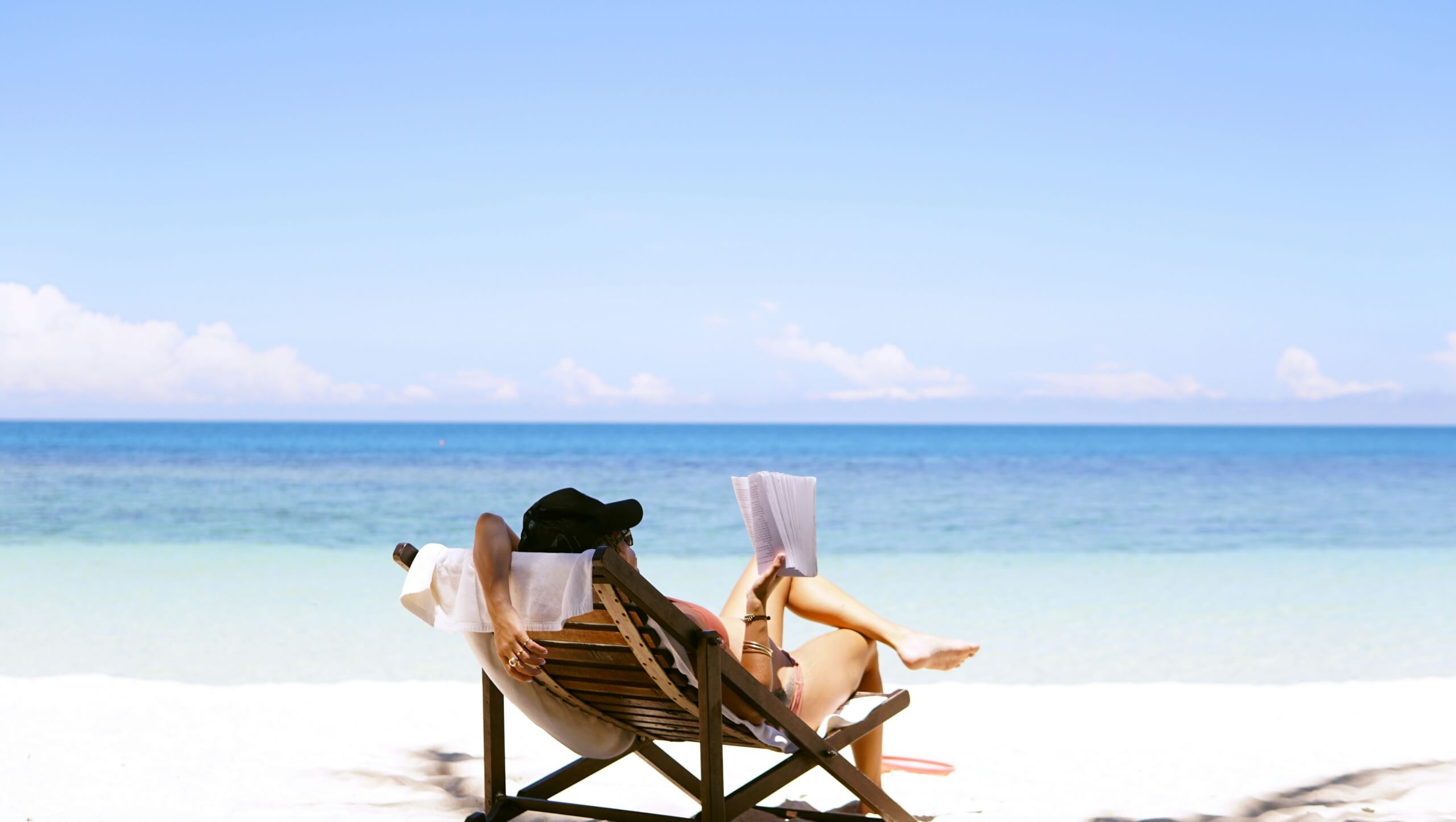vacation burnout - lady at the beach