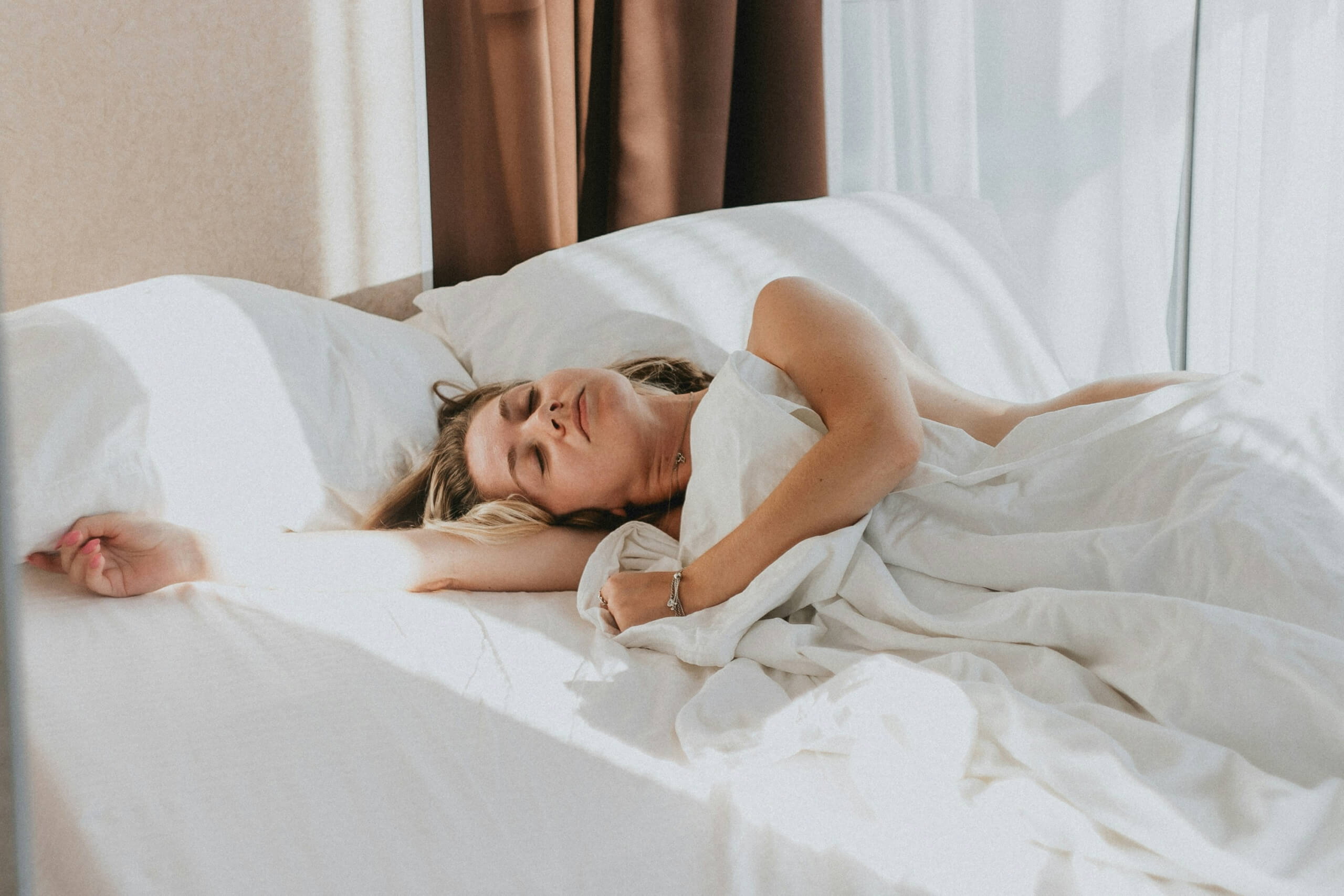 pajama sets for women - woman sleeping