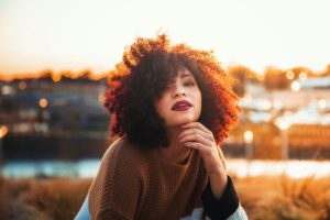 oversized sweaters lady in fall sweater