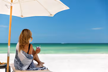 marco island lady on beach