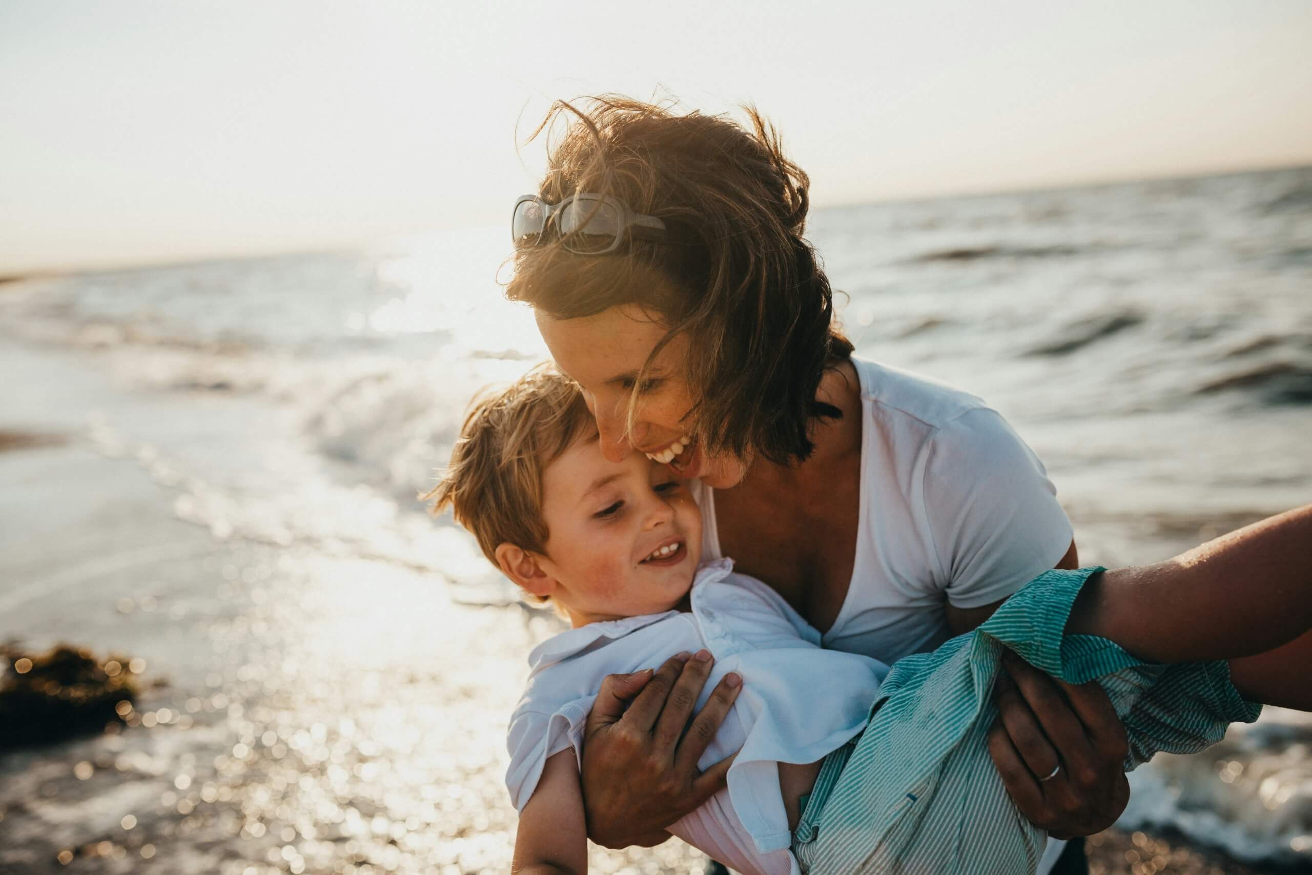 mother and son - woman and child - vacation burnout