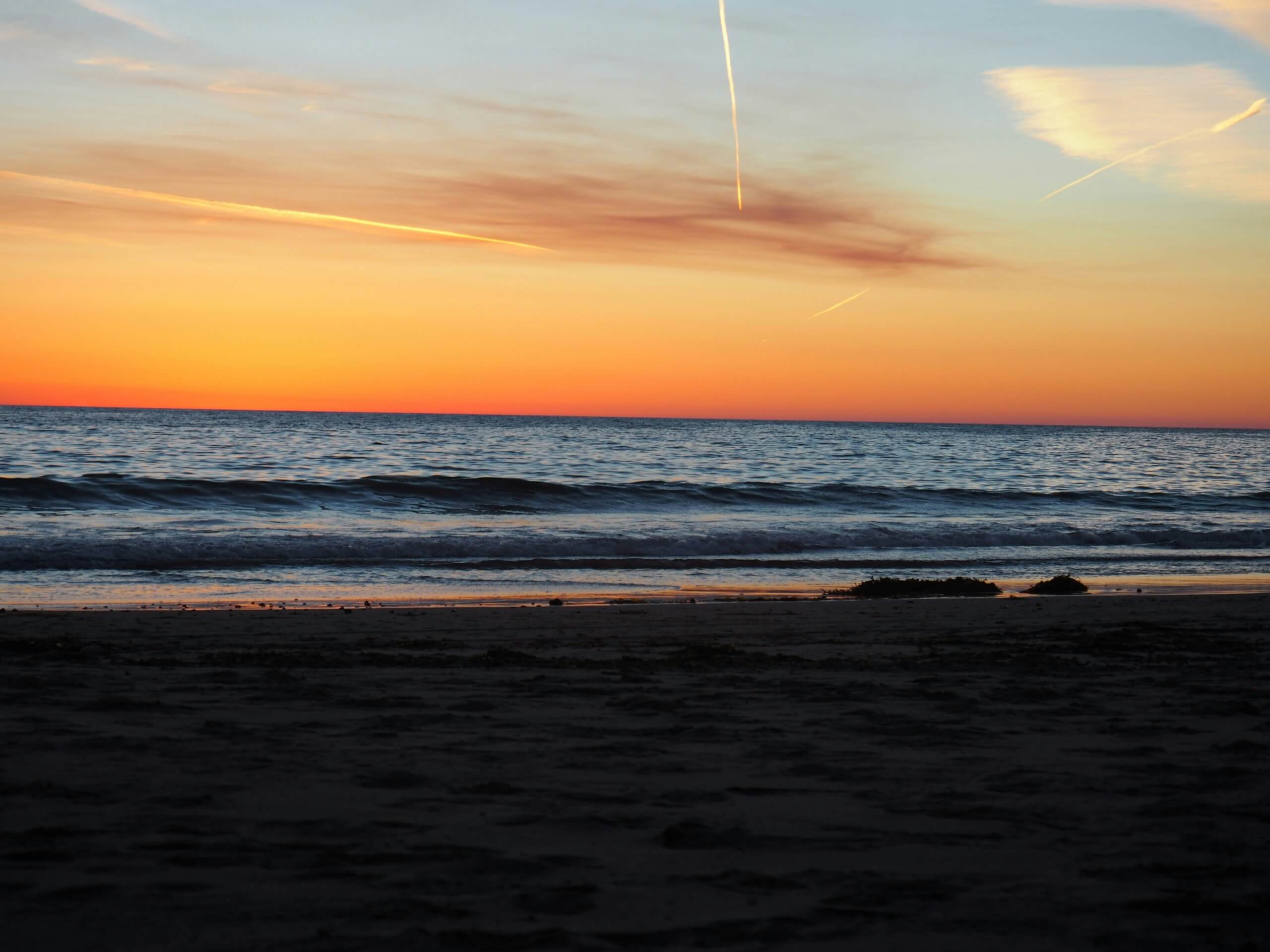 beach sunset - fall beach trips