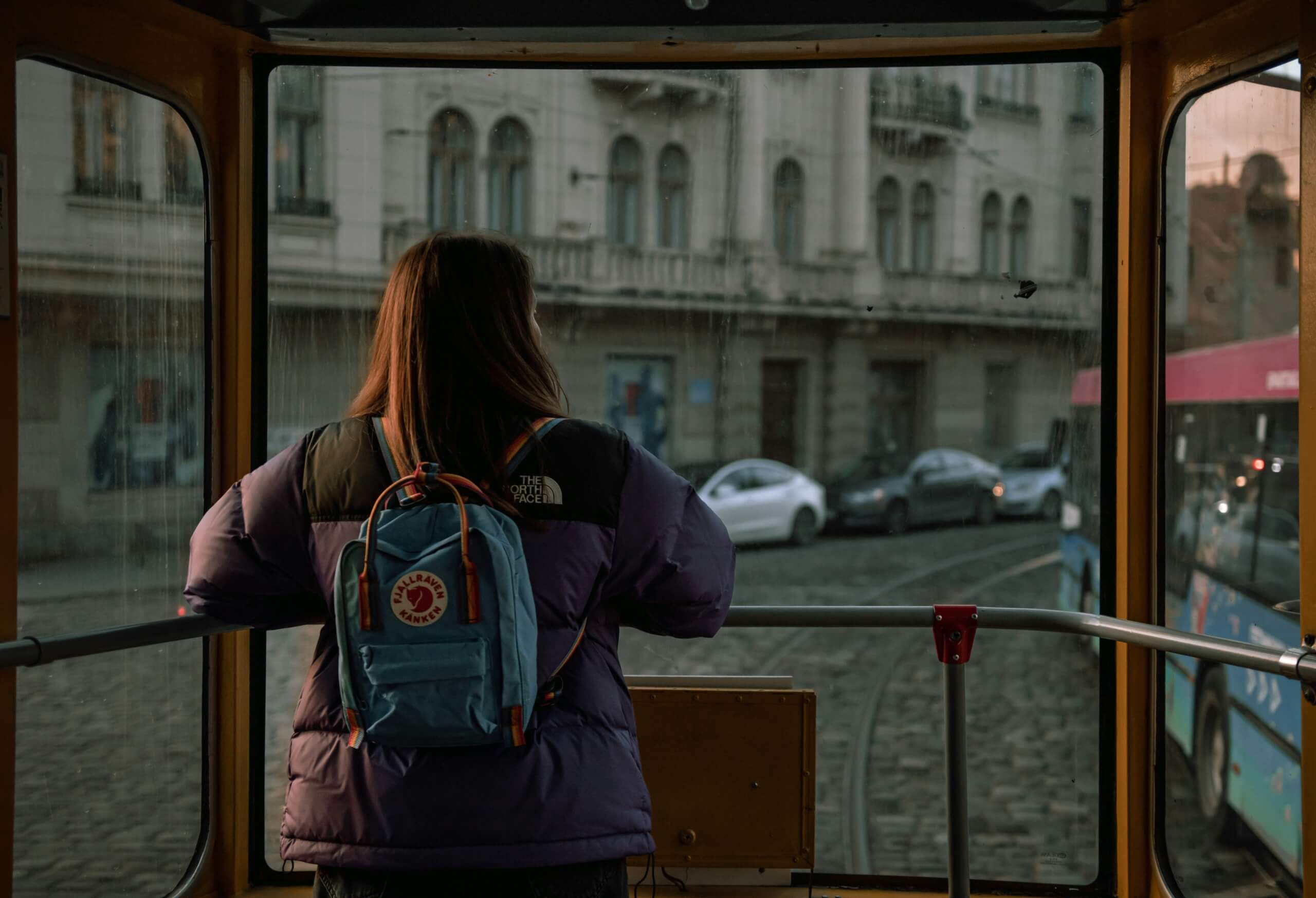 long-term travel woman traveling on bus
