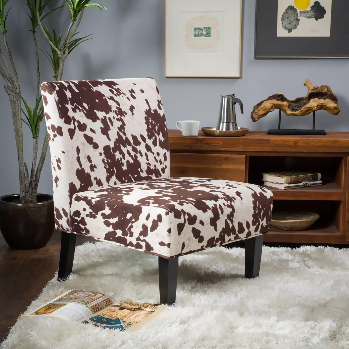 cowhide chair modern accent chairs
