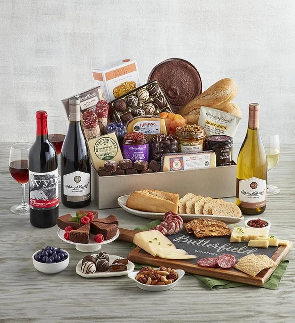 gifts for married couples wine basket