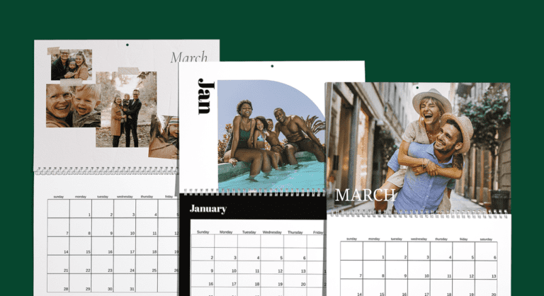 Personalized 2026 Wall Calendars collage of calendars