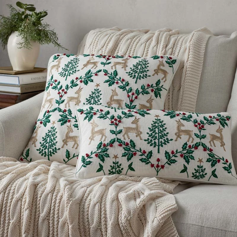 pillows neutral christmas decorations