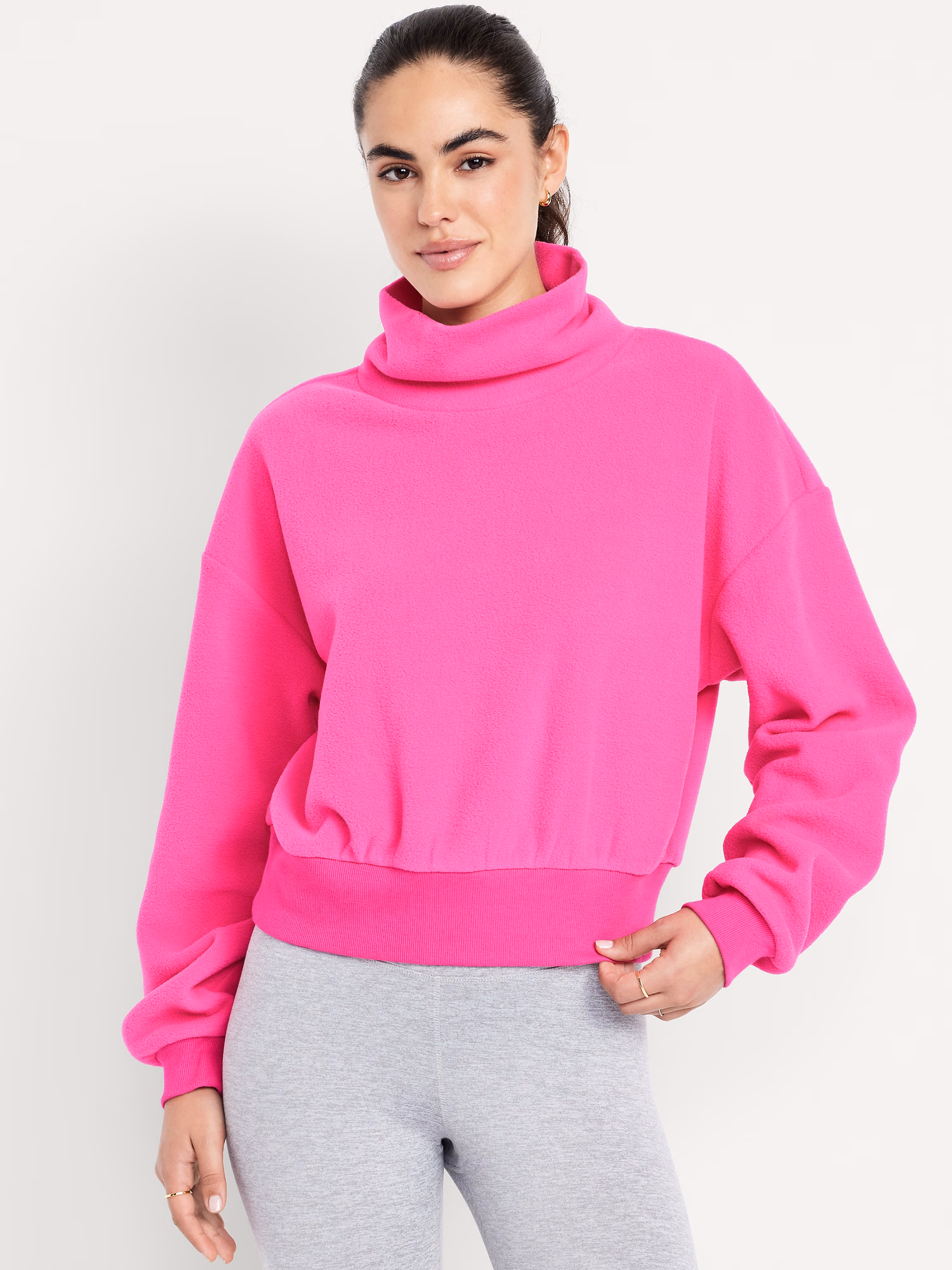 hot pink sweatshirt women's workout clothes