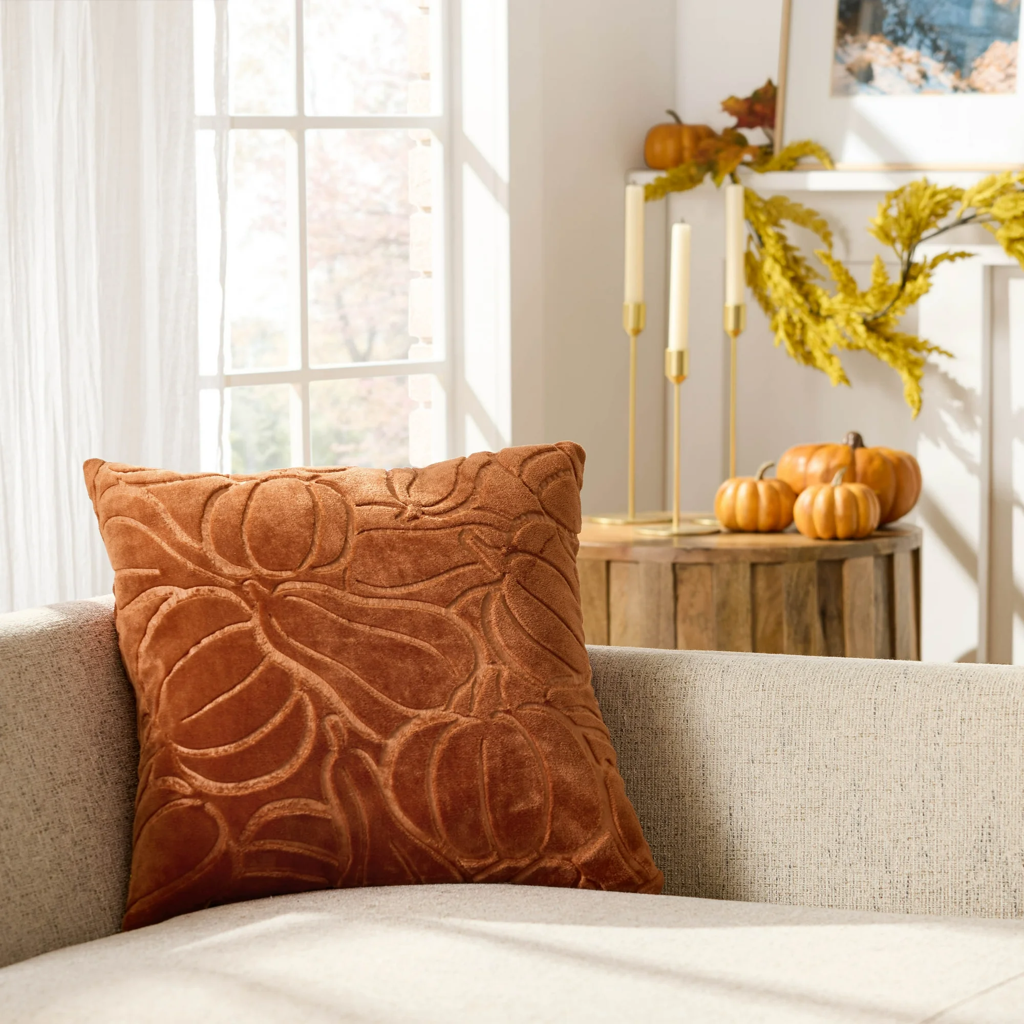 way to celebrate fall throws and pillows