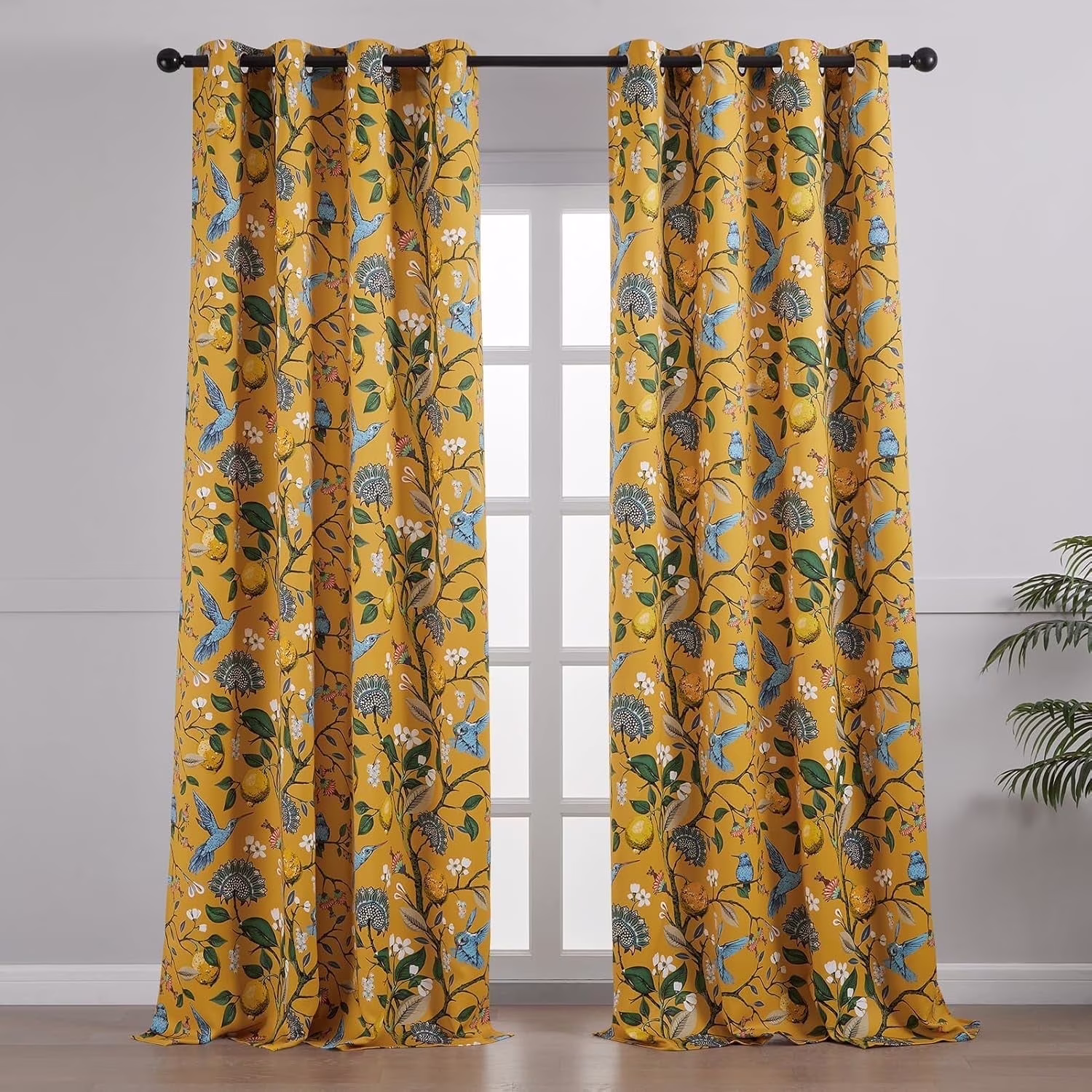 yellow curtains fall colors in home decor